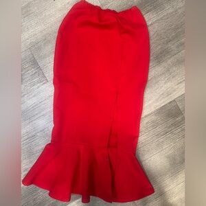 Chic Red Pencil Skirt for Women